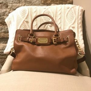 Michael Kors brown leather Hamilton bag